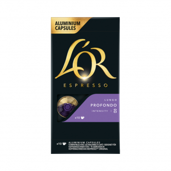 L OR Espresso Lungo Profondo 8, Nespresso­kompatibel, 10 Kaffeekapseln, 52g
